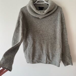 Cozy Cowl Neck Sweater - Gray